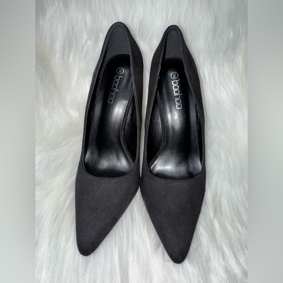 Boohoo Classic Black Pointed Heels Size 9 - Picture 1 of 9